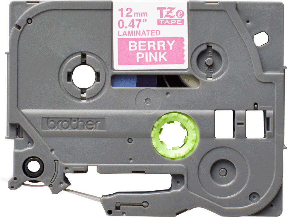 TZeMQP35: оригинальная кассета с лентой для печати наклеек белым на клубнично-розовом фоне, ширина 12 мм. 2